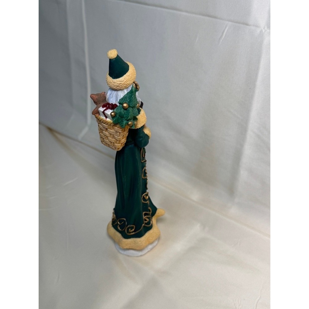 Lenox Vintage Santa Claus Figurine Green Gold Robe Staff Bell 8.5 Inch EUC 1996 - Picture 5 of 8